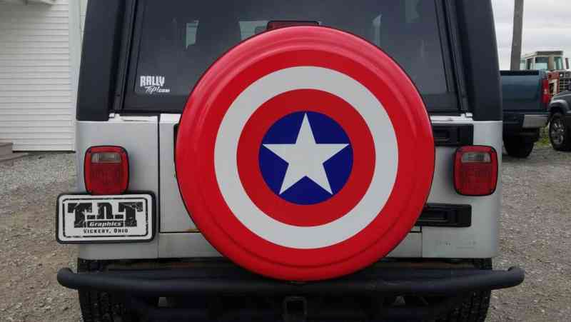 Jeep Captain America Wheel Cover