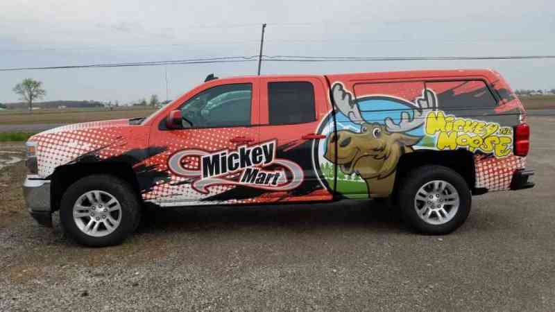 Mickey Mart truck wrap